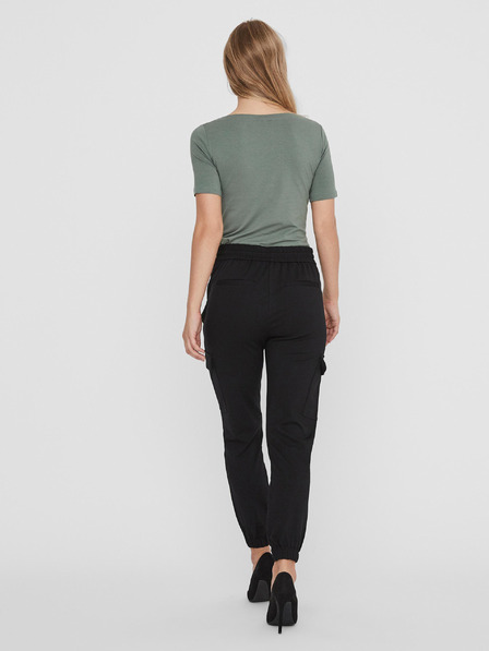 Vero Moda Zelené dámské basic tričko VERO MODA Panda
