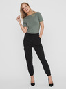 Vero Moda Zelené dámské basic tričko VERO MODA Panda