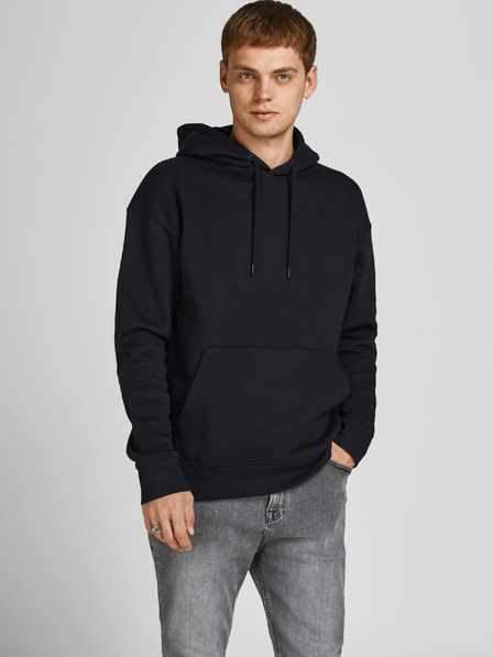 Jack & Jones Černá pánská basic mikina s kapucí Jack & Jones Star