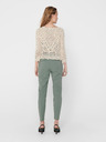 Jacqueline de Yong Krémový vzorovaný crop top svetr s 3/4 rukávem JDY New