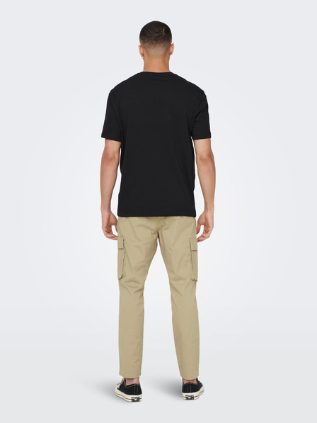 ONLY & SONS Černé pánské basic tričko ONLY & SONS Max Life
