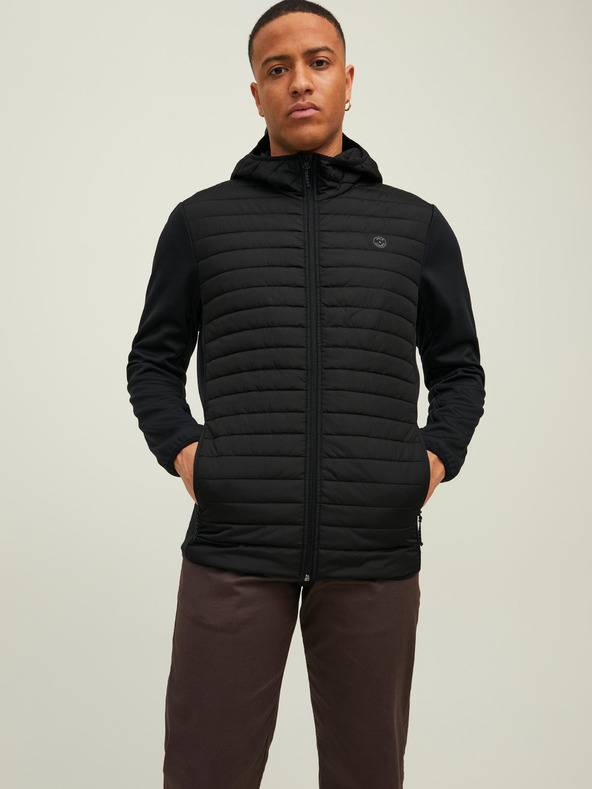 Jack & Jones Černá pánská lehká prošívaná bunda Jack & Jones