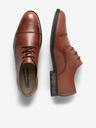 Jack & Jones Hnědé pánské kožené polobotky Jack & Jones Raymond