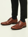 Jack & Jones Hnědé pánské kožené polobotky Jack & Jones Raymond