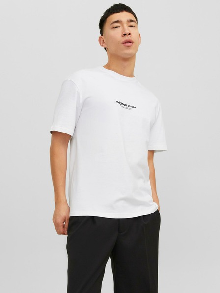 Jack & Jones Bílé pánské tričko Jack & Jones Vesterbo