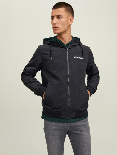 Jack & Jones Černá pánská lehká bunda Jack & Jones Rush