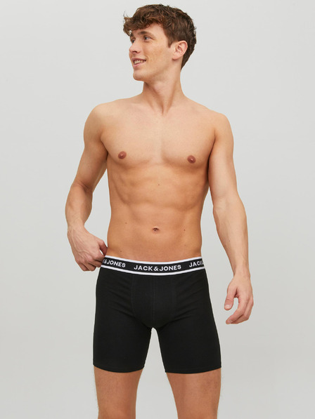 Jack & Jones Sada tří pánských boxerek v černé barvě Jack & Jones Solid
