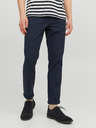 Jack & Jones Tmavě modré pánské zkrácené chino kalhoty Jack & Jones Marco