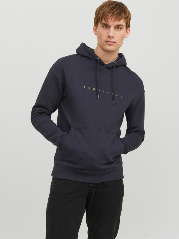 Jack & Jones Tmavě modrá pánská mikina s kapucí Jack & Jones Star