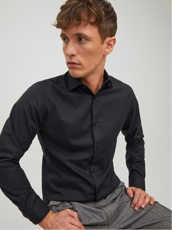 Jack & Jones Černá pánská košile Jack & Jones Parker
