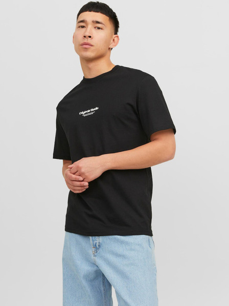 Jack & Jones Černé pánské tričko Jack & Jones Vesterbro