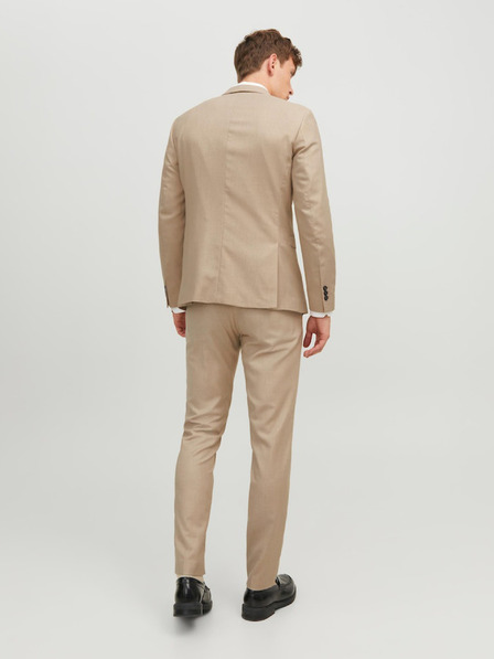 Jack & Jones Béžové pánské kalhoty s příměsí vlny Jack & Jones Solaris