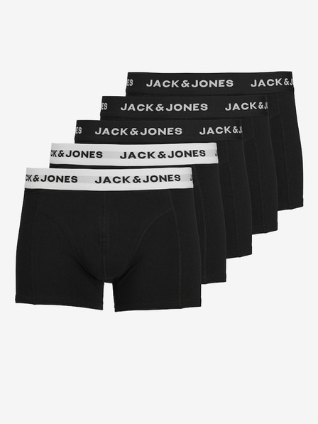 Jack & Jones Sada pěti pánských boxerek Jack & Jones Solid