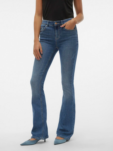 Vero Moda Modré dámské flared fit džíny Vero Moda Flash