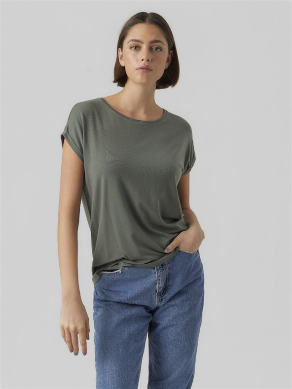 Vero Moda Zelené dámské tričko Vero Moda Ava