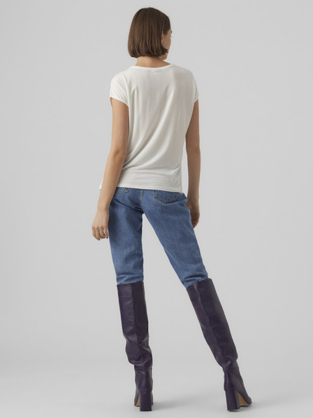 Vero Moda Krémové dámské tričko Vero Moda Ava