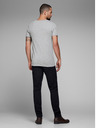 Jack & Jones Světle šedé žíhané basic tričko Jack & Jones Basic