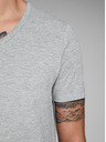 Jack & Jones Světle šedé žíhané basic tričko Jack & Jones Basic