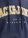 Jack & Jones Tmavě modrá pánská mikina s kapucí Jack & Jones Caleb