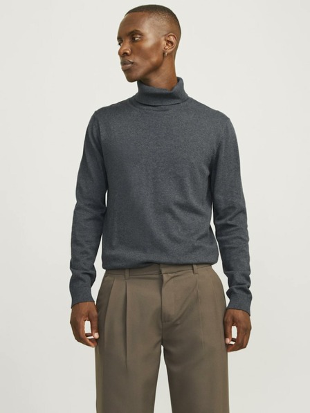 Jack & Jones Tmavě šedý pánský rolák Jack & Jones Basic