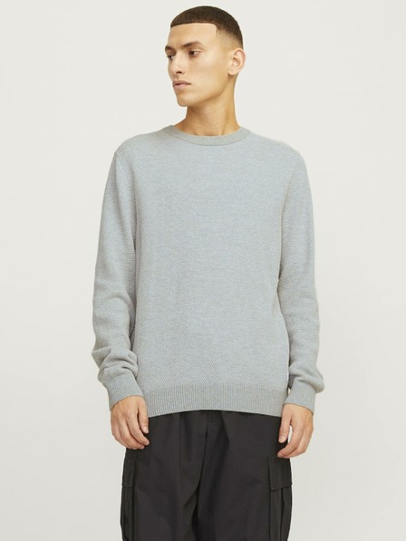 Jack & Jones Světle šedý pánský svetr Jack & Jones Globe