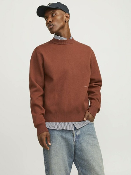 Jack & Jones Cihlový pánský svetr Jack & Jones Vester