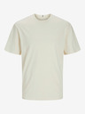 Jack & Jones Krémové pánské tričko Jack & Jones Frederiks JORFREDERIKSBERG