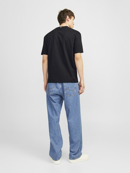 Jack & Jones Černé pánské tričko Jack & Jones Frederiks