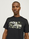 Jack & Jones Černé pánské tričko Jack & Jones Outdoor