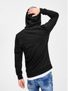 Jack & Jones Černá mikina s potiskem a kapucí Jack & Jones Corp