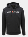 Jack & Jones Černá mikina s potiskem a kapucí Jack & Jones Corp