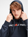 Jack & Jones Tmavě modrá mikina s potiskem a kapucí Jack & Jones Corp
