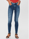 ONLY Modré skinny fit džíny s potrhaným efektem ONLY