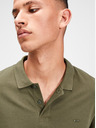 Jack & Jones Khaki polo tričko Jack & Jones