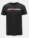 Jack & Jones Černé tričko s potiskem & Jones