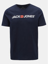 Jack & Jones Modré tričko s potiskem & Jones