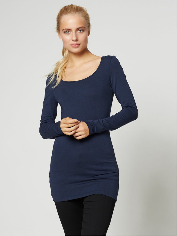 Vero Moda Tmavě modré dámské tričko Vero Moda Maxi