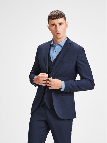 Jack & Jones Tmavě modré oblekové sako s příměsí vlny Jack & Jones Laris