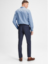 Jack & Jones Tmavě modré oblekové kalhoty s příměsí vlny Jack & Jones Laris