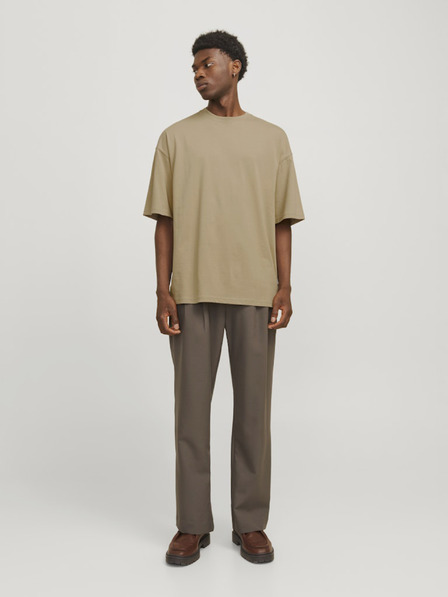 Jack & Jones Hnědé pánské tričko Jack & Jones Charge