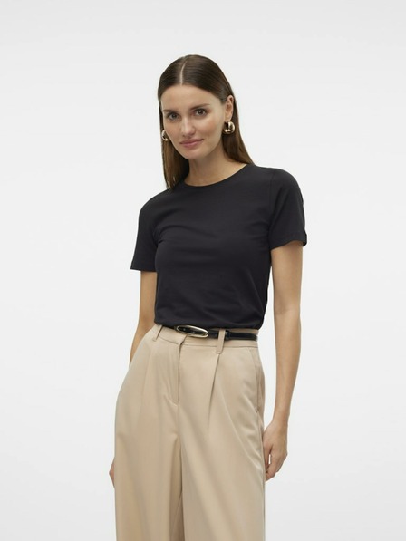 Vero Moda Černé dámské tričko Vero Moda Lulu