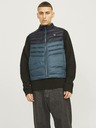 Jack & Jones Černo-modrá pánská prošívaná vesta Jack & Jones