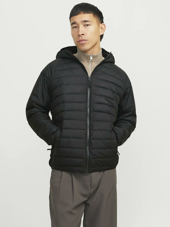 Jack & Jones Černá pánská prošívaná bunda Jack & Jones