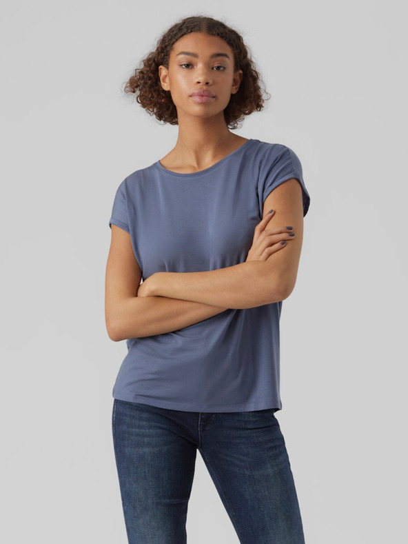 Vero Moda Modré dámské tričko Vero Moda Ava