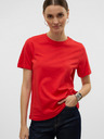 Vero Moda Červené dámské tričko Vero Moda Paulina