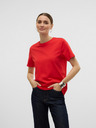 Vero Moda Červené dámské tričko Vero Moda Paulina
