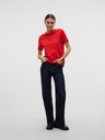 Vero Moda Červené dámské tričko Vero Moda Paulina