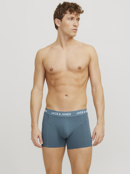 Jack & Jones Sada tří pánských modrých boxerek Jack & Jones