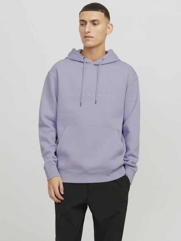 Jack & Jones Světle fialová pánská mikina s kapucí Jack & Jones Star