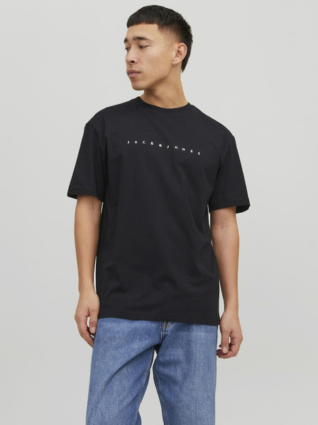 Jack & Jones Černé pánské tričko Jack & Jones Star